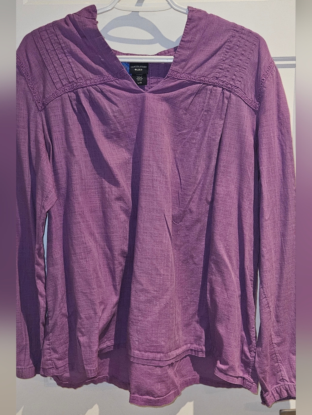 Canyon River Blues Lavender-Purple Long Sleeve Tunic Top